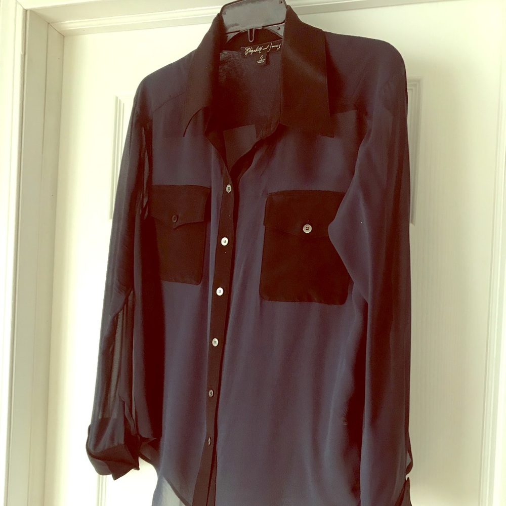 Silk two tone blouse